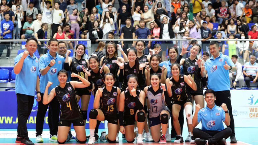 ทีมวอลเลย์บอลหญิงไทย U20 สู้สุดใจ เฉือนชนะสาวเกาหลีใต้สุดมันส์ 3-2 เซต คว้าอันดับที่ 3 ศึกชิงแชมป์เอเซีย 2022